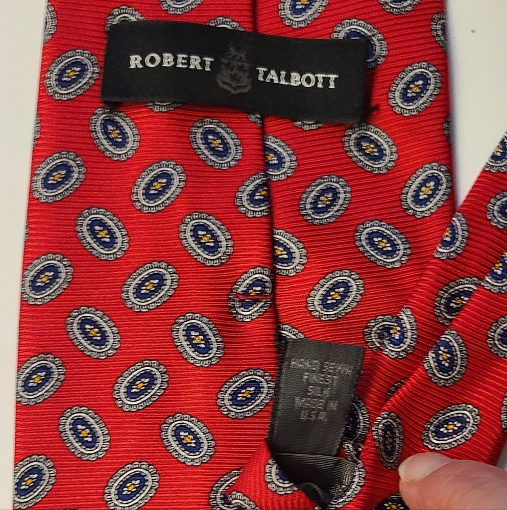 Robert Talbott Red And Black Patterned Tie - image 2